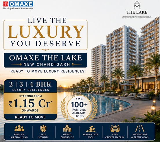 Omaxe The Lake New Chandigarh luxury apartments